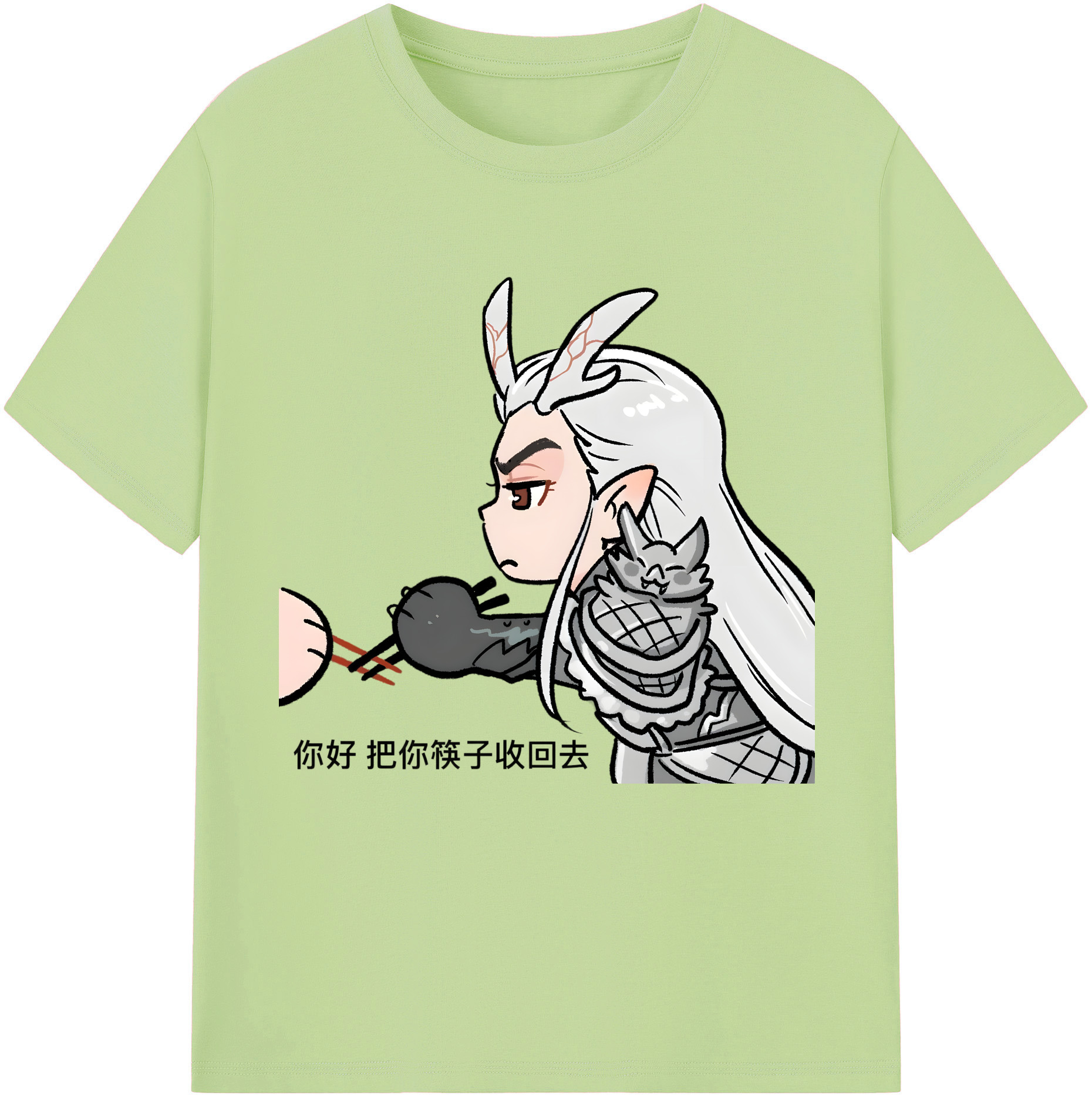 （画像用） Ne Zha 2 ナタ 魔童の大暴れ 綿100％半袖Tシャツ（フロントプリント）
